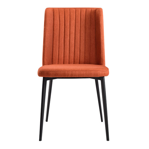 Maine Orange with Matte Black Dining Chair, Set of Two, image 2