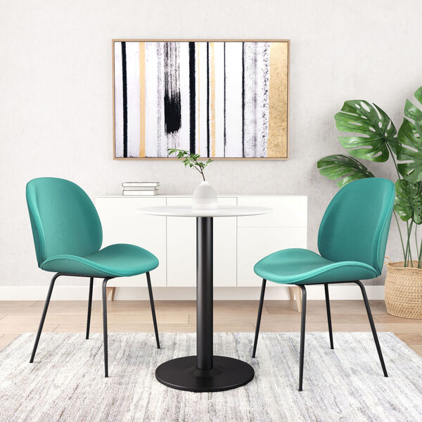 Miles Green and Black Dining Chair, Set of Two, image 2