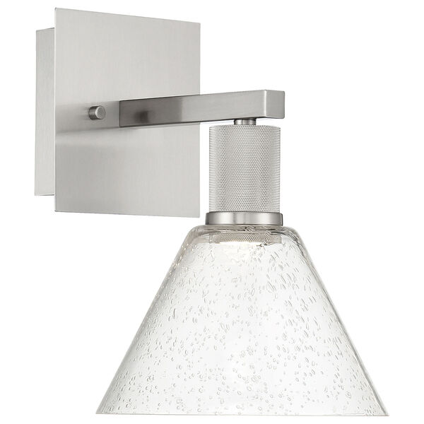 Port Nine Silver Outdoor Intergrated LED Wall Sconce with Clear Glass, image 1