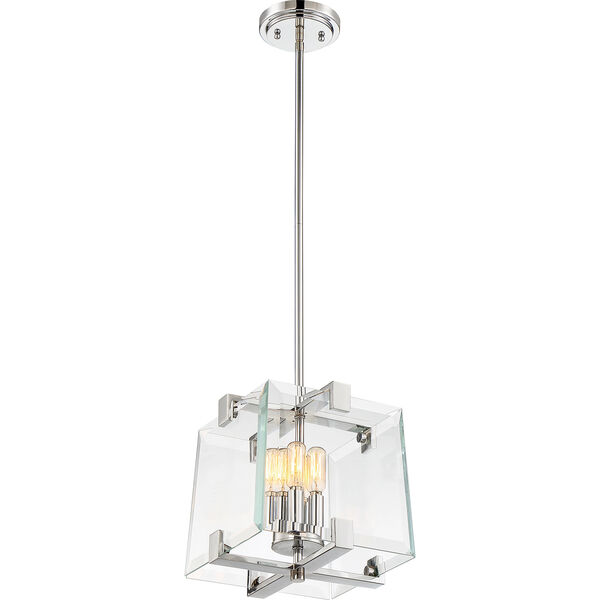 Shelby Polished Nickel 11-Inch One-Light Pendant, image 1