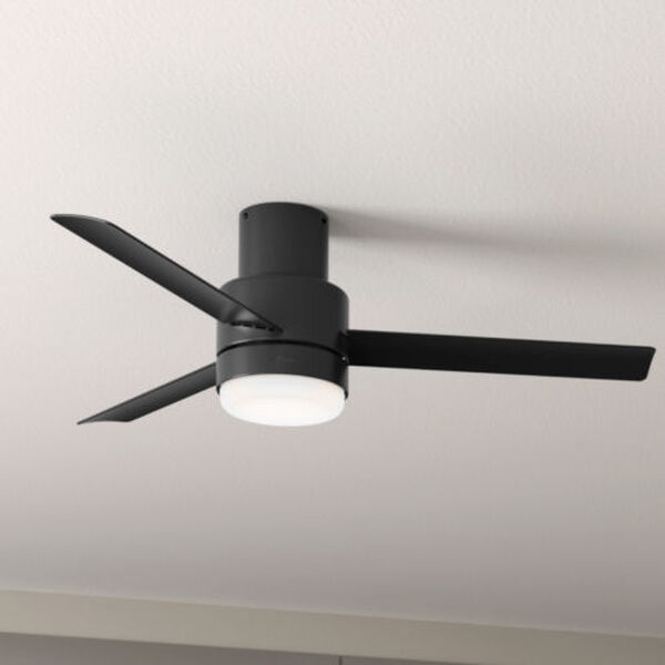 Gilmour Matte Black 52-Inch Low Profile Ceiling Fan with LED Light Kit and Handheld Remote, image 6