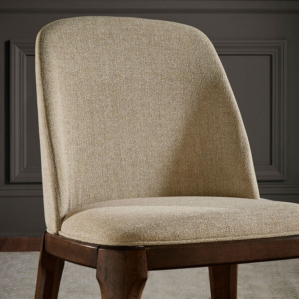 Luka Walnut Upholstered Dining Chair, Set of Two, image 3