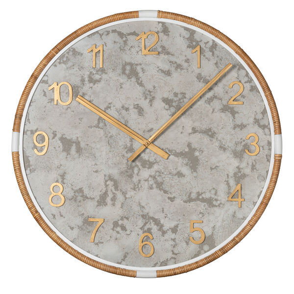 Sundale Natural Rattan 34-Inch Wall Clock, image 1
