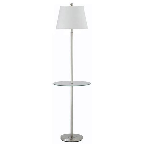 Andros Metal Floor Lamp with Glass Tray, image 1