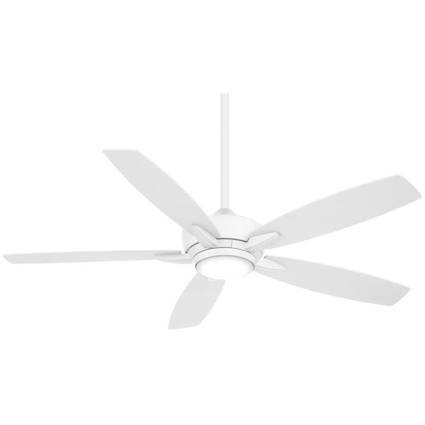 Kelvyn Flat White 52-Inch LED Ceiling Fan, image 1