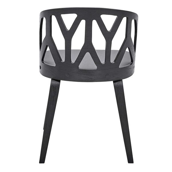 Nia Matte Black Gray Side Chair, Set of Two, image 6