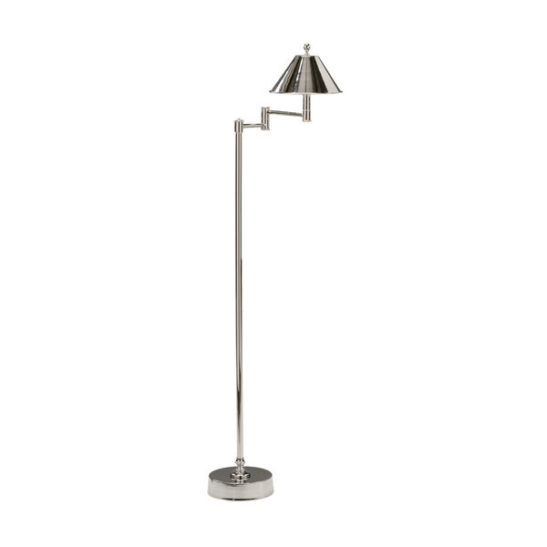 Nickel One-Light Ashbourne Floor Lamp, image 1