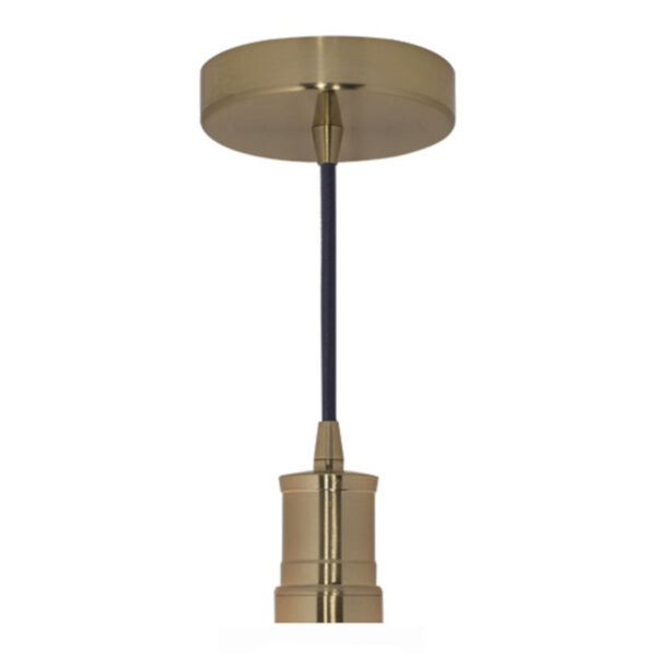 Warm Gold Standard Pendant Base with Black Cord, image 1