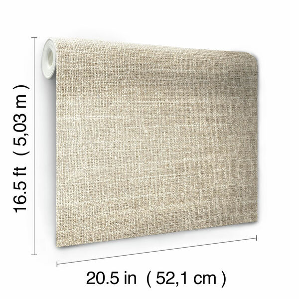 Brown Tweed Peel and Stick Wallpaper, image 6