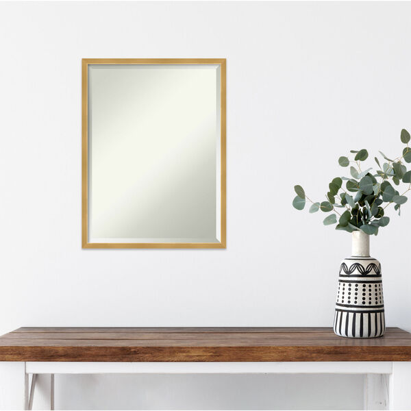 Polished Brass and Gold 19W X 25H-Inch Decorative Wall Mirror, image 3