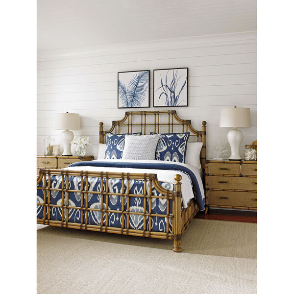 Twin Palms Brown St. Kitts Rattan Queen Bed, image 3