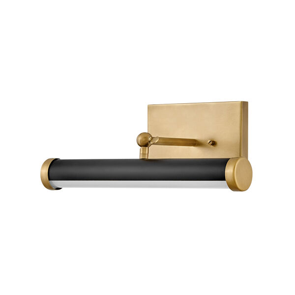 Regis Heritage Brass and Black Small Integrated LED Wall Sconce, image 1