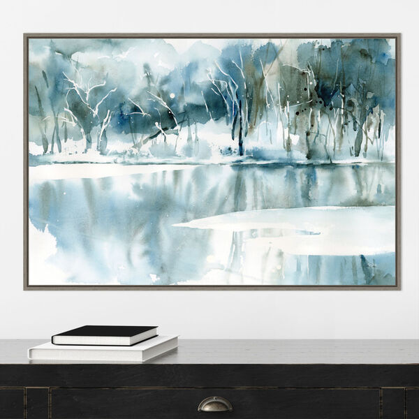 Katrina Pete Gray Blue Tree Reflections 33 x 23 Inch Wall Art, image 4