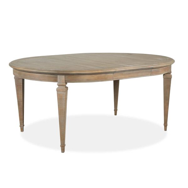 Lancaster Weathered Bronze Wood Round Dining Table, image 1