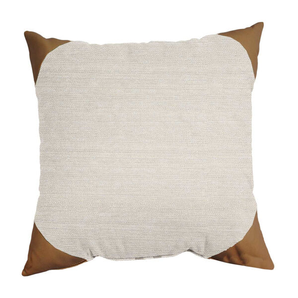 Boucle Shimmer Salt and Waylan 20 x 20 Inch Pillow with Corner Cap, image 1