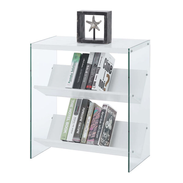 Soho White with Glass 28-Inch Book Case, image 2