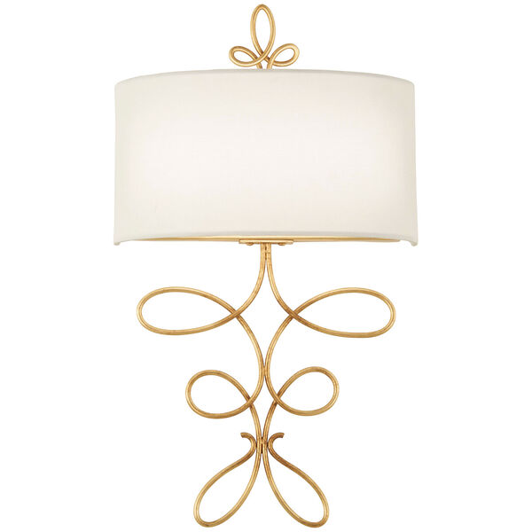 Gianella Ardent Gold Leaf Two-Light LED Wall Sconce, image 1