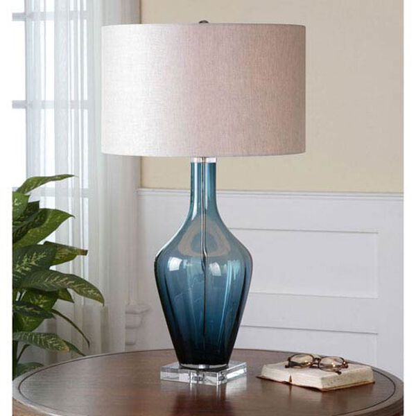 Aura Blue Glass Table Lamp, image 2