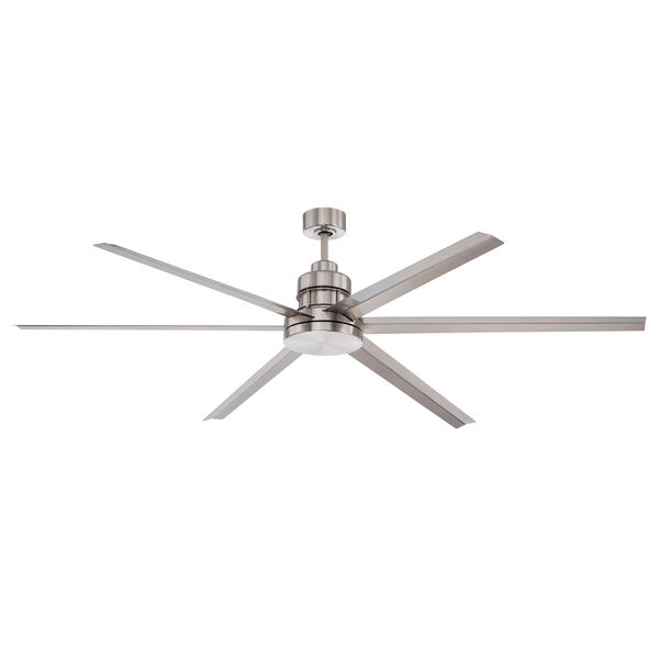 Mondo Brushed Polished Nickel 72-Inch Ceiling Fan with Six Blades, image 1