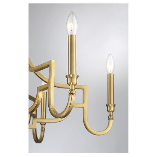 Elle Natural Brass Six-Light Chandelier, image 6