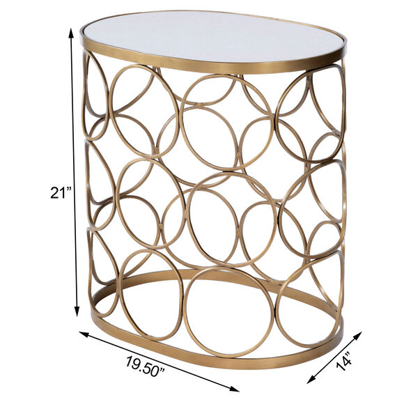 Talulah Oval Marble Accent Table, image 9