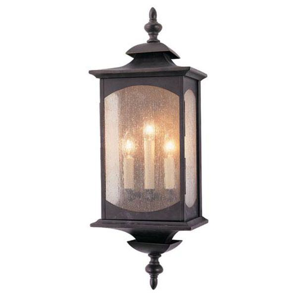 Kahler Rubbed Bronze Three-Light Outdoor Wall Mount, image 1
