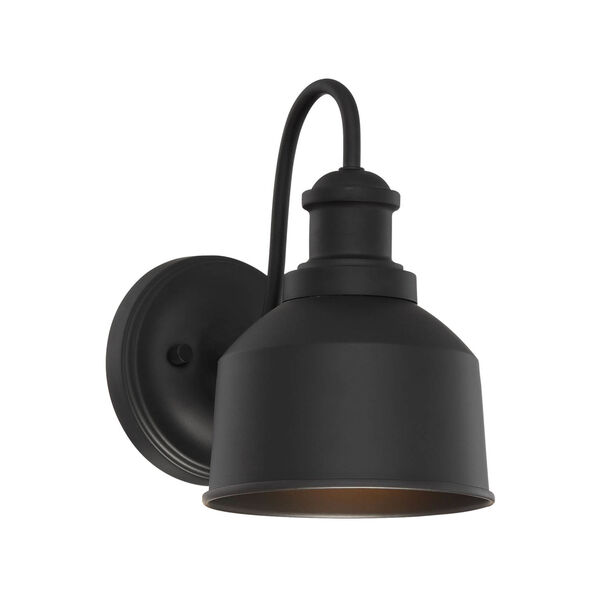 Lex Matte Black Six-Inch One-Light Outdoor Wall Sconce, image 1