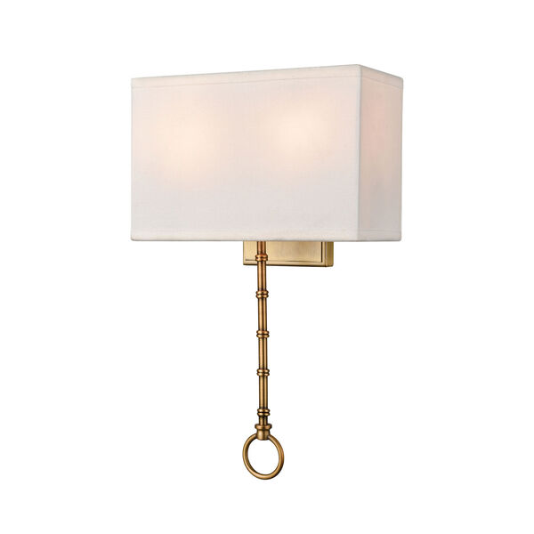 Shannon Warm Brass Two-Light Wall Sconce, image 1