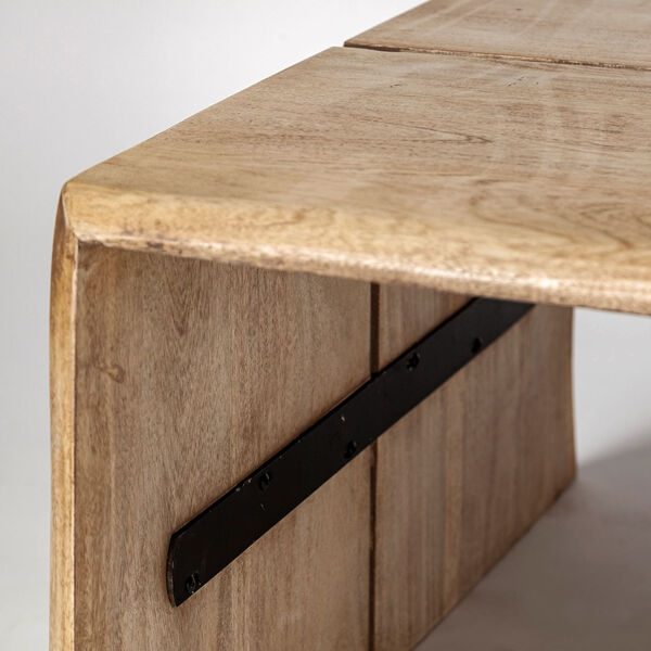 San II Brown Rectangular Solid Wood Coffee Table, image 6