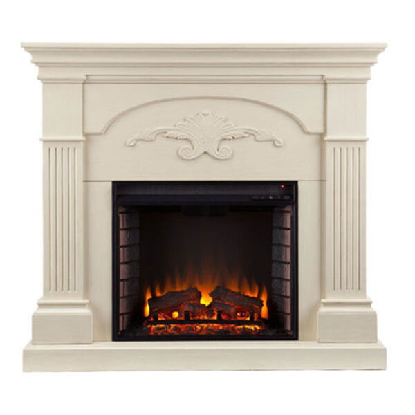 Evelyn Ivory Electric Fireplace, image 1