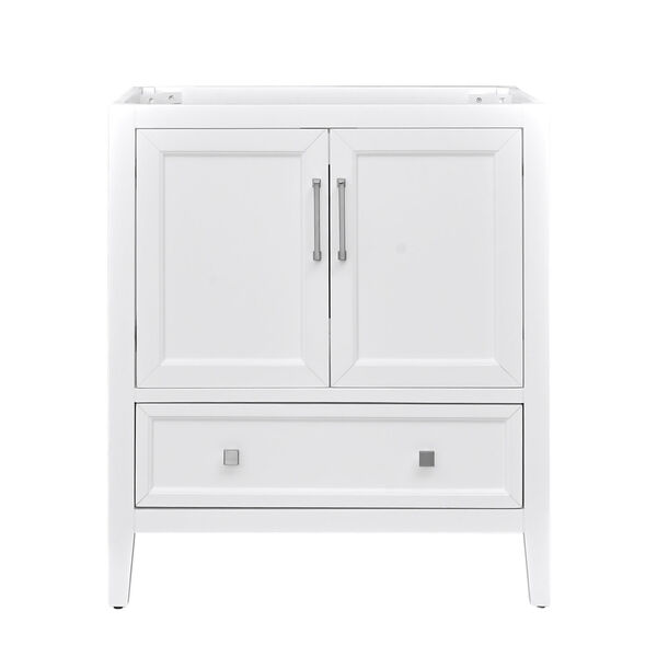 Everette White 30-Inch Vanity Cabinet, image 1