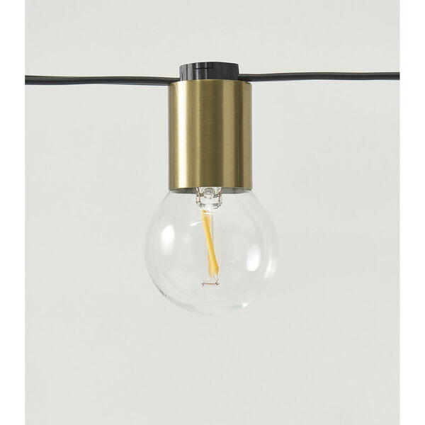Glow Globe Brass 12-Light LED Outdoor String Light, image 2