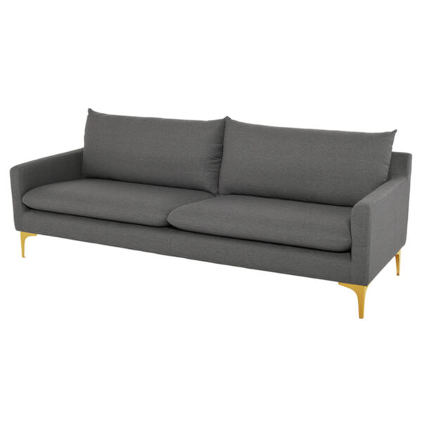 Anders Slate Gray and Gold Sofa, image 1