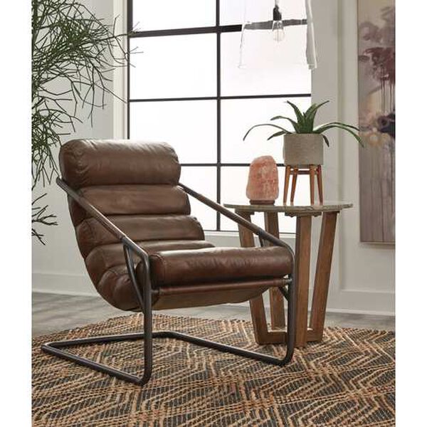 Jamia Brown and Black Accent Chair, image 1