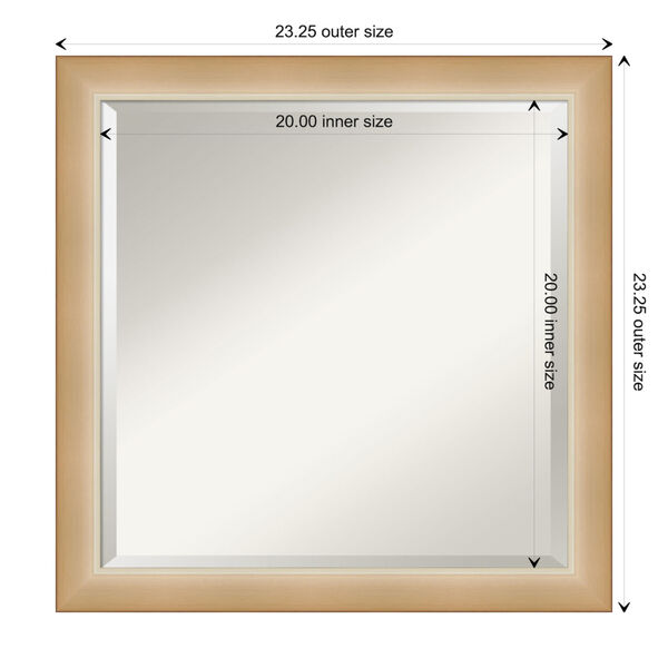 Eva Gold 23W X 23H-Inch Bathroom Vanity Wall Mirror, image 6
