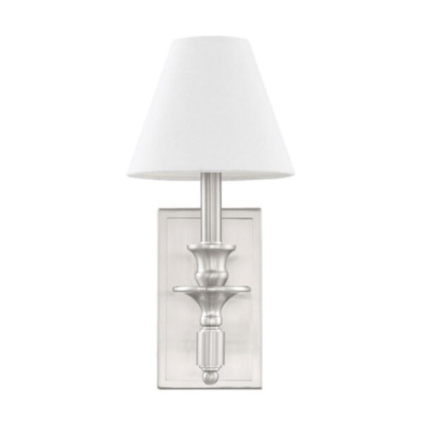 Preston Brushed Nickel Seven-Inch One-Light Wall Sconce, image 2