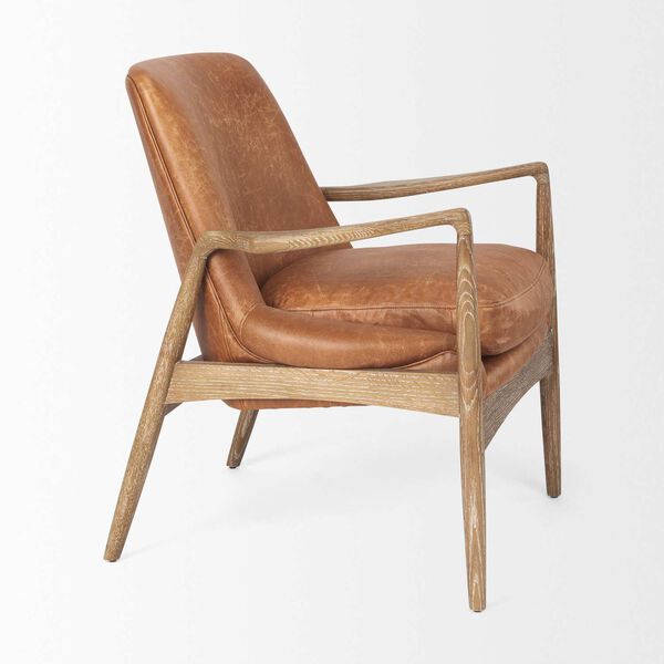 Westan Cognac Wood Accent Chair, image 5