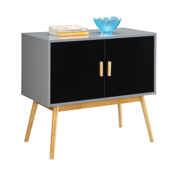 Uptown Gray and Black Storage Console, image 4