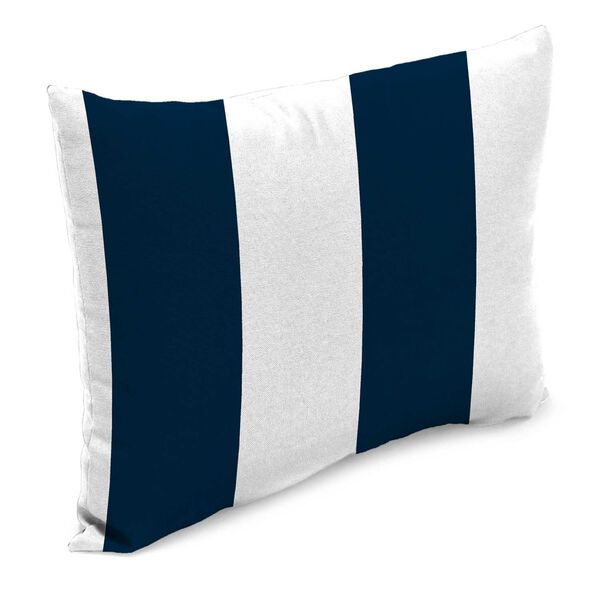 Cabana Navy Blue 18 x 12 Inches Knife Edge Lumbar Throw Pillows , Set of Two, image 3