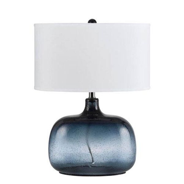 Christi Navy Blue Glass Table Lamp, image 1
