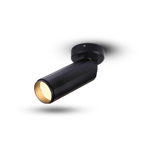 Orbit Black Adjustable LED Flush Mounted Spotlight, image 6
