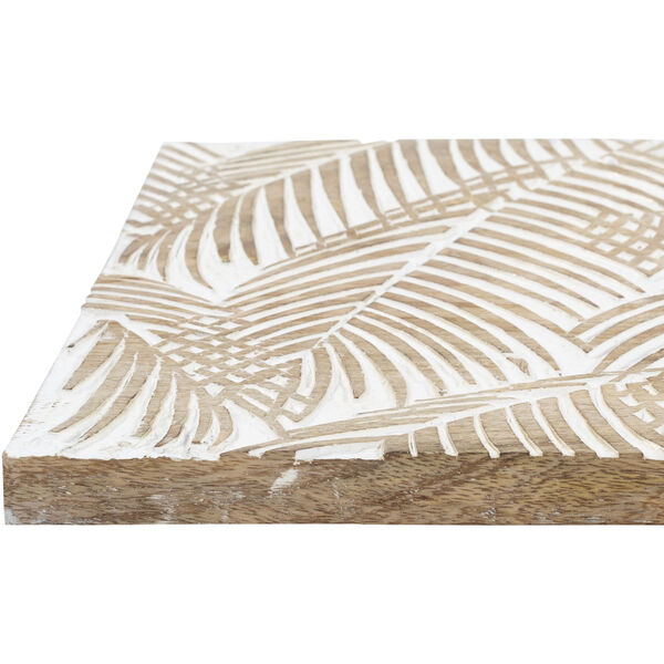 Tanu Natural and White Palm Leaf 12-Inch Wall Art - Set of 2, image 4