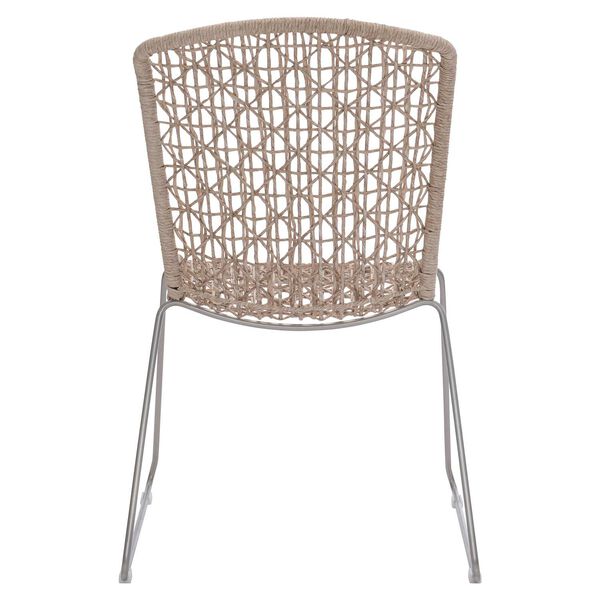 Carmel Natural and Stainless Steel Outdoor Side Chair, image 4