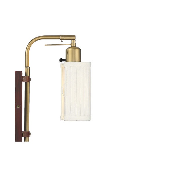 Lowry Redwood with Natural Brass One-Light Wall Sconce, image 3
