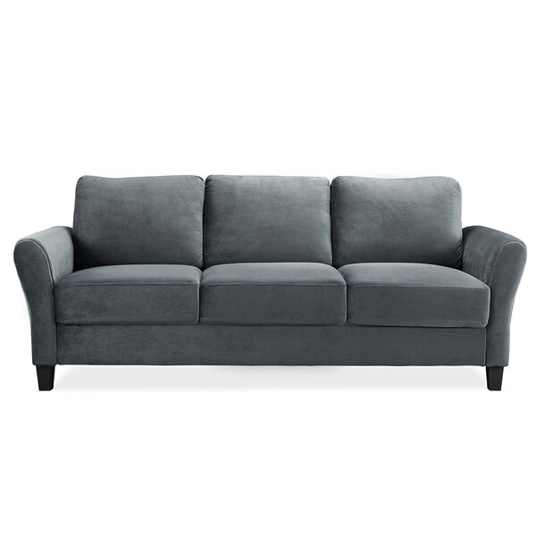 Wilshire Dark Grey Polyester Sofa, image 1