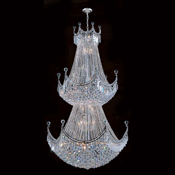 Empire 36-Light Chrome Finish with Clear-Crystals Chandelier, image 1