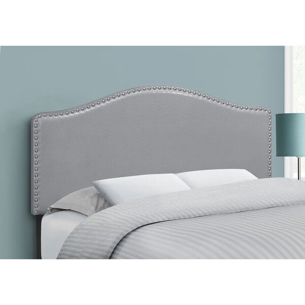 Gray and Black Leather-Look Headboard, image 2