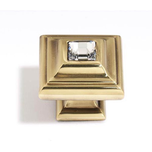 Crystal Polished Antique 10 mm Small Square Knob, image 1
