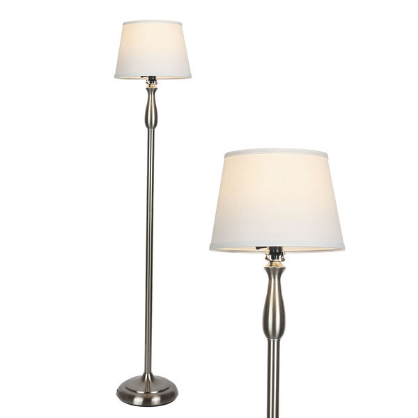 Gabriella Silver LED Floor Lamp, image 1