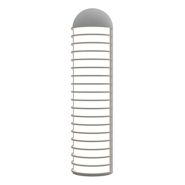 Lighthouse Textured Gray Tall LED Sconce, image 1